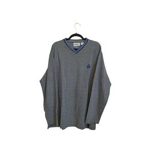 Vtg Aeropostale Men's V-Neck Sweater Size XL Long Sleeve Gray Pullover